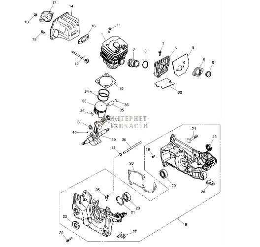 Подшипник бензопилы Redverg RD-GC55-18 RD-GC62-20-5-21