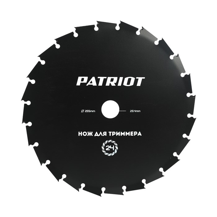 Нож PATRIOT TBM 24 для триммера (255х25.4 мм, 24 зубца) 42363
