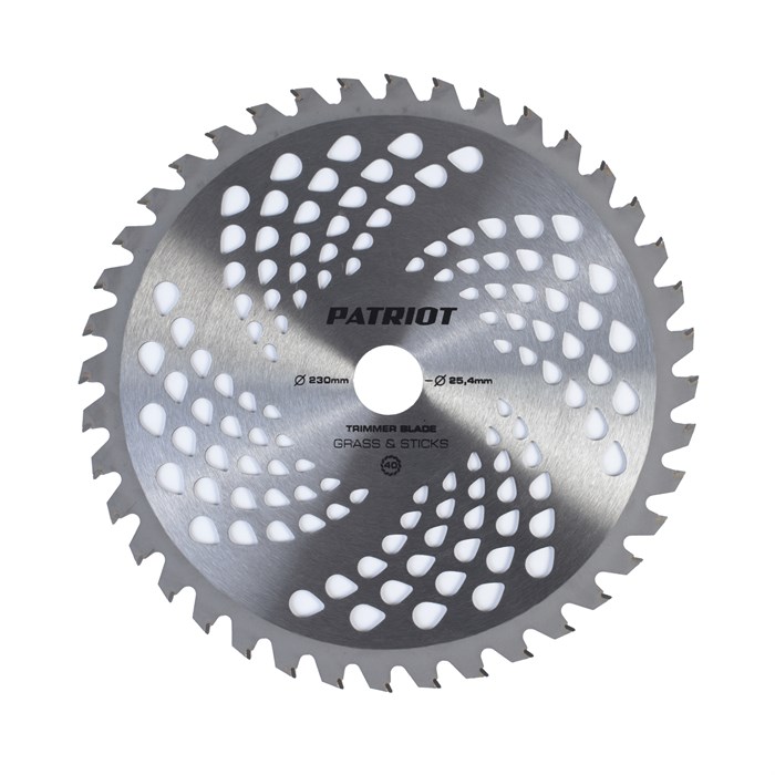 Нож PATRIOT TBS 40 для триммера (230х25.4 мм, 40 зубьев) 55649