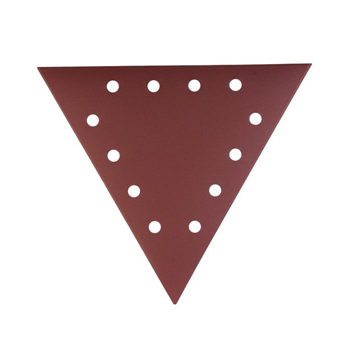 Треугольник шлифовальный на липучке (285мм, Р320, 12 отв) 103394