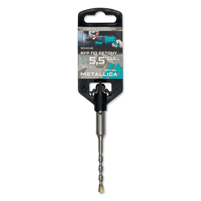 Бур по бетону SDS-plus METALLICA Optima 5,5х110/50 мм, 2 спирали 82