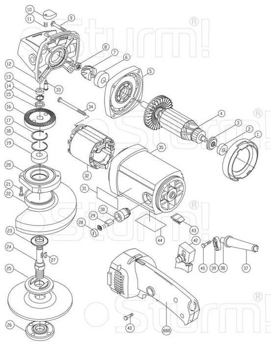 AG9015P-16 шестерня большая h19; D61; d14 мм /BIG GEAR/ Sturm! AG9015P-16