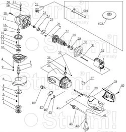 AG9512-8 вал /SPINDLE/ Sturm! AG9512-8