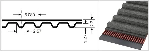 Зубчатый приводной ремень  118 ХL, L=299,7 mm 118 ХL, L=299,7 mm