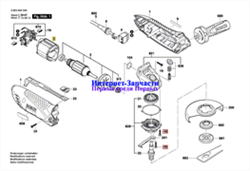 Шпиндель M14, SW17 болгарки Bosch GWS 19-150 CI (рис.32) - фото 59894