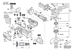 Подсбор ротора 230V болгарки Bosch PWS 1000-125 CE (рис.803) - фото 60546