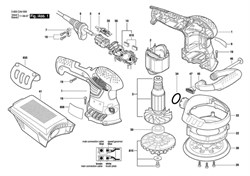Отсасывающий колпак Suction Hood эксцентриковой шлифмашины Bosch PEX 400 AE (3603CA4000) (рис.33) - фото 61246