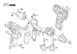 Мотор постоянного тока DC motor шуруповерта Bosch PSR 1080 LI (рис.1802) - фото 61275