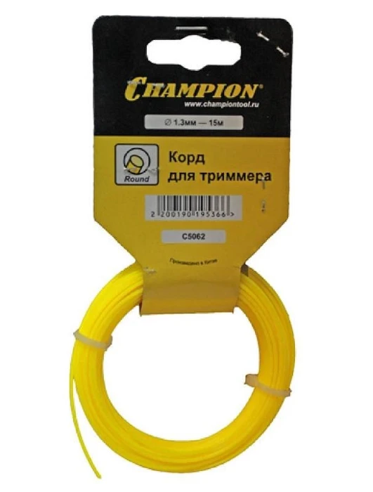 Корд триммерный CHAMPION  Round 2.4мм *15м (круглый) в мотке C5004