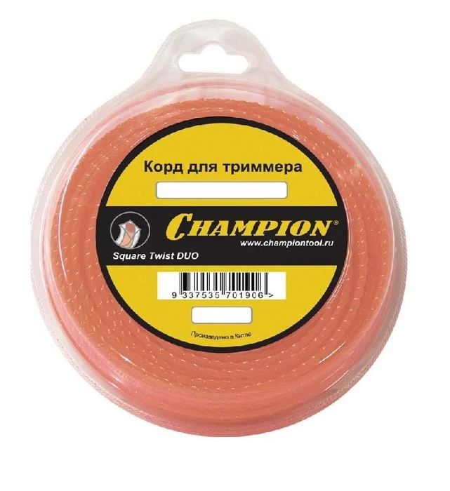 Корд триммерный CHAMPION  Square Twist DUO 2.0мм *15м (витой квадрат) C5055