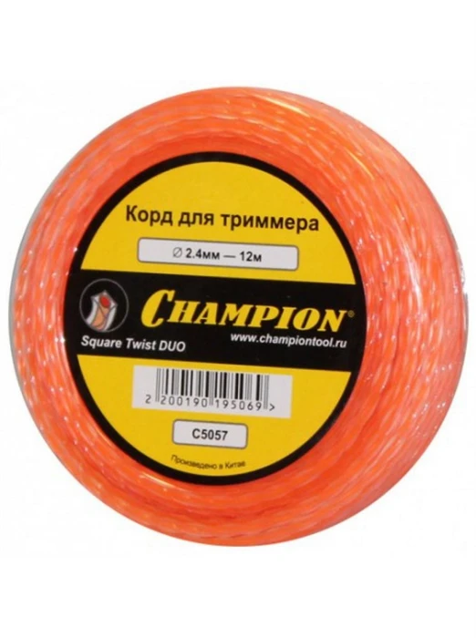 Корд триммерный CHAMPION  Square Twist DUO 2.4мм *12м (витой квадрат) C5057