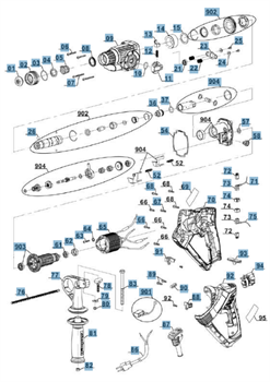 внутренняя ручка отбойного молотка EINHELL RT-RH 20/1 (4258491) (рис.58) 425842501058 - фото 66577