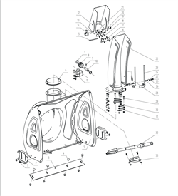 Кронштейн шестерни цилиндрической снегоуборщика Elitech СК7 (рис.11) - фото 69952