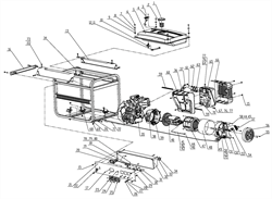 Задняя рамка альтернатора генератора FUBAG MS 5700 №49 - фото 71047