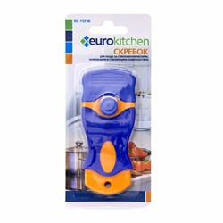 Скребок Eurokitchen для чистки стеклокерамики, оранжевый/синий - фото 73738
