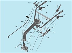 Рычаг включения реверса культиватора Champion BC1193 (рис.4) CHMP111010210003 - фото 94159