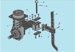 Палец крепления кронштейна сошника культиватора Champion BC1193 (рис.3) CHMP141140020001