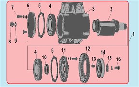 Крышка вибратора виброплиты Champion PC9750FT (рис.12) PC9750FTCNP15002-05