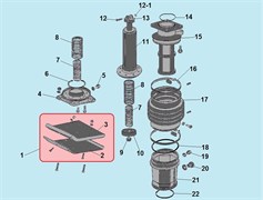 Концевая часть поршня вибротрамбовки Champion TR72 (рис.10) 80K-A46