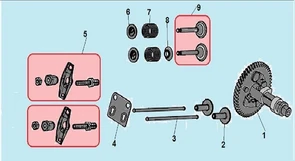 Комплект клапанов двигателя Champion G100HK (рис.9) G100HK12110-Z510210-0000
