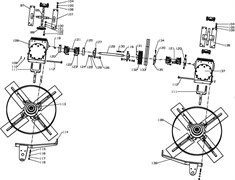 Рабочая система, левая затирочной машины Conmec CRT836 (рис.138)