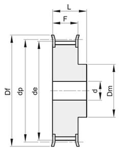 Шкив зубчатый под расточку H150 F Z 26 St, BEA H150 F Z 26 St, BEA