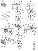 Инсулятор карбюратор двигателя мотобура Oleo-Mac MTL 51 (рис.38)