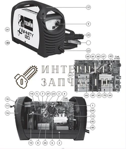 Dinse Plug Dx 25 сварочного аппарата Telwin INFINITY 120 712039_tlw