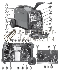 Переключатель сварочного полуавтомат Telwin BIMAX 4.165 TURBO 122752 122752