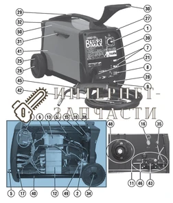 Справляться сварочного полуавтомат Telwin BIMAX 152 TURBO 322589 322589_tlw