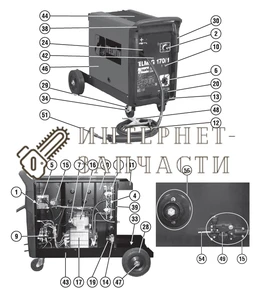 Ручка сварочного полуавтомат Telwin TELMIG 170/1 TURBO 121424 121424_1tlw