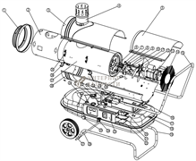 Двигатель дизельной тепловой пушки RedVerg RD-DHI30W-13