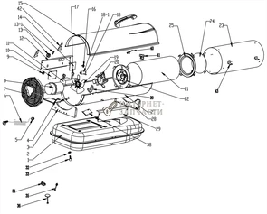 Крышка верхняя дизельной тепловой пушки RedVerg RD-DHD20N-1-39 6646430_RD