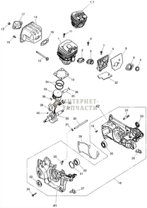 Палец бензопилы Redverg RD-GC62-20-1-35 6646775_RD