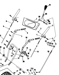 ТРОС ПРИВОДА ШНЕКА СНЕГОУБОРЩИКА REDVERG RD551Q (рис.14) 542220