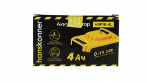 {{photo.Alt || photo.Description || 'Аккумулятор Hanskonner (18 В, 4 Ач) для УШМ HRH1824BL , HAG18125BL Unibattery'}}