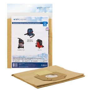 {{photo.Alt || photo.Description || 'P-201/2 Мешки-пылесборники Airpaper бумажные для пылесоса, 2 шт'}}