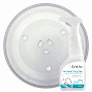 Тарелка Eurokitchen для микроволновки универсальная, диаметр 34,5 см под коуплер + Чистящее средство для СВЧ-печей и духовых шкафов Тарелка Eurokitchen для микроволновки универсальная, диаметр 34,5 см под коуплер + Чистящее средство для СВЧ-печей и духовых шкафов