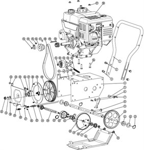 Ремень привода колес снегоуборщика REDVERG RD-SB53/950BS