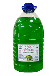 Жидкое мыло для рук Зеленое яблоко 5 литров