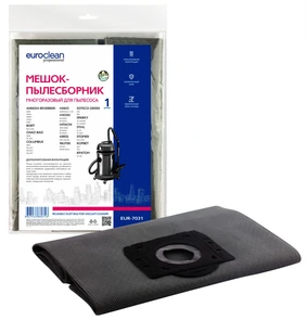 {{photo.Alt || photo.Description || 'Мешок-пылесборник Euroclean EUR-7031 многоразовый с пластиковым зажимом для пылесоса'}}