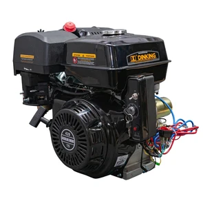 Двигатель Dinking DK190F-S (15лс, праймер, ручной стартер, объем 420сс, катушка освещения 12V 100W, 25мм вал тип S, датчик масла, выхлопной патрубок) 986534