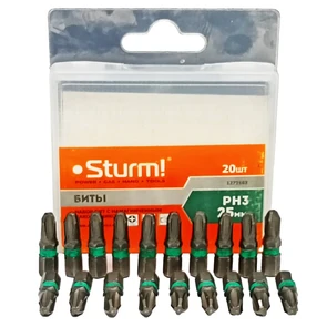 {{photo.Alt || photo.Description || 'Набор бит PH3х25мм, (20 шт) с магнитным наконечником Sturm 1270103'}}