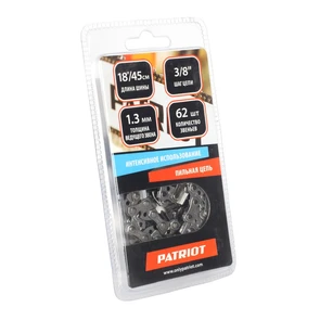 {{photo.Alt || photo.Description || 'Цепь пильная PATRIOT 91VS-62E (3/8quot;, 1.3 мм, 62 звена)'}}