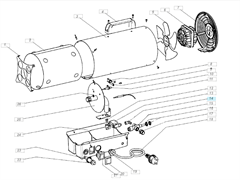 Вентилятор газовой тепловой пушки VANGUARD VG 10 M