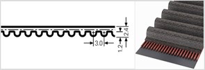 Зубчатый приводной ремень  НТD 213 3М (Ширина ремня: 16 мм,)