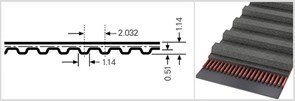 Зубчатый приводной ремень  43,2 МХL, L=109,7 mm