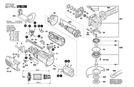 Шарикоподшипники болгарки Bosch PWS 1000-125 CE (рис.14)