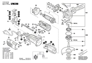 РЫЧАГ болгарки Bosch PWS 1000-125 (рис.22) 2609006794