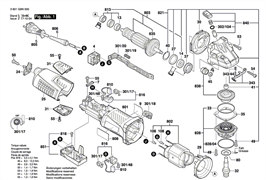 Шарикоподшипники 8x22x7 болгарки Bosch GWS 19-150 CI (рис.14)